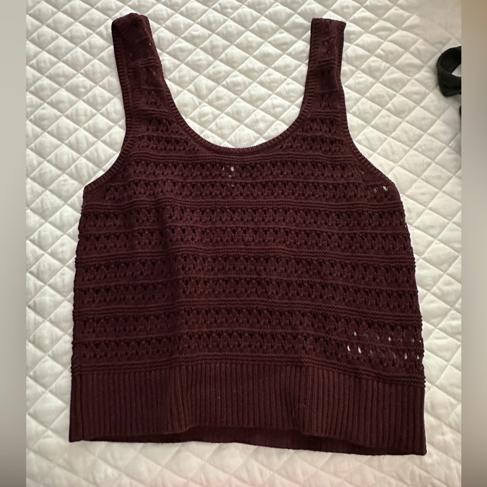Old Navy Burgundy Knit Tank Top